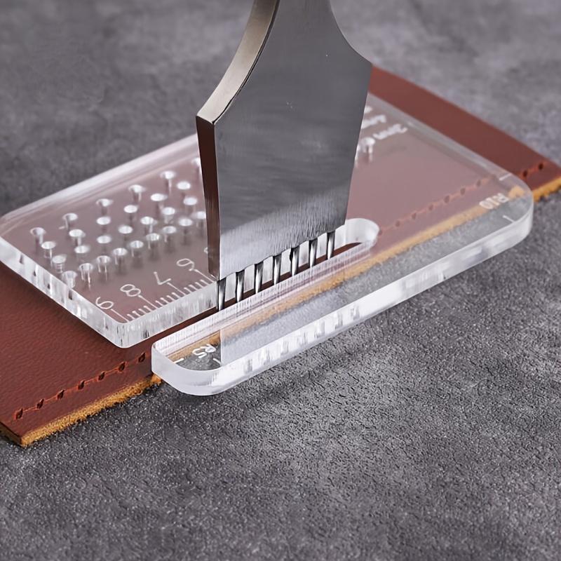 Multifunctional Thickening Puller Cutting Distance Ruler DIY Auxiliary Manual Leather Tool Leather Cutting Distance Making Punching Auxiliary Tool