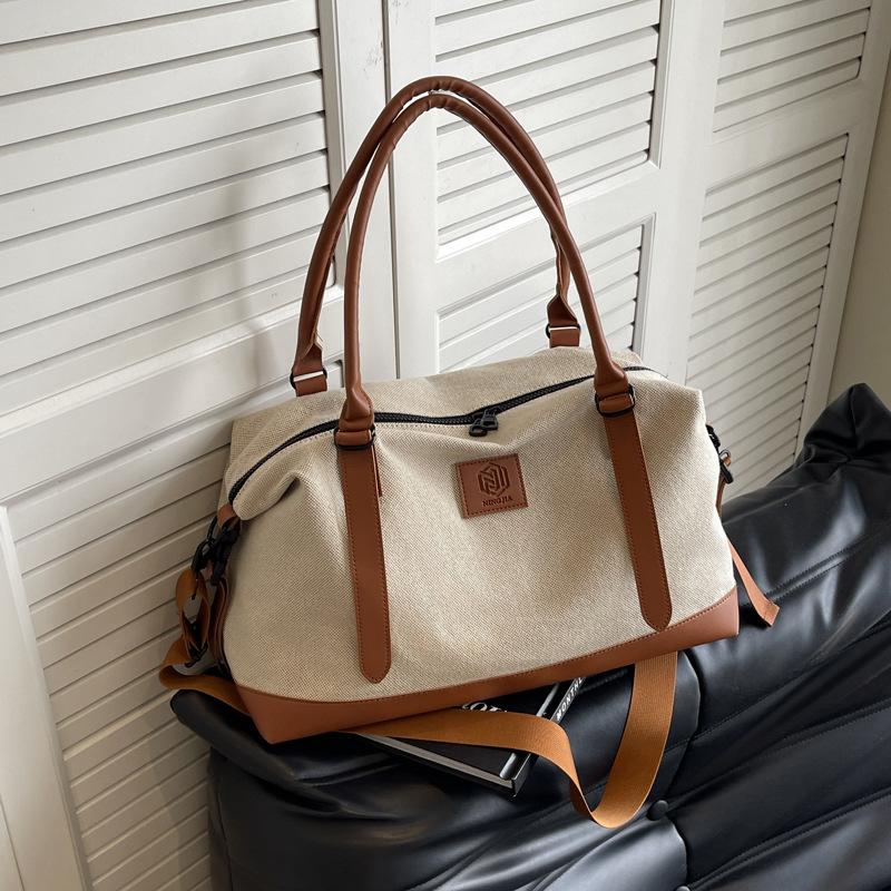 Модная вместительная дорожная сумка, повседневная из холста, легкая и быстрая спортивная сумка для коротких поездок, портативная сумка для хранения, вместительная портативная.