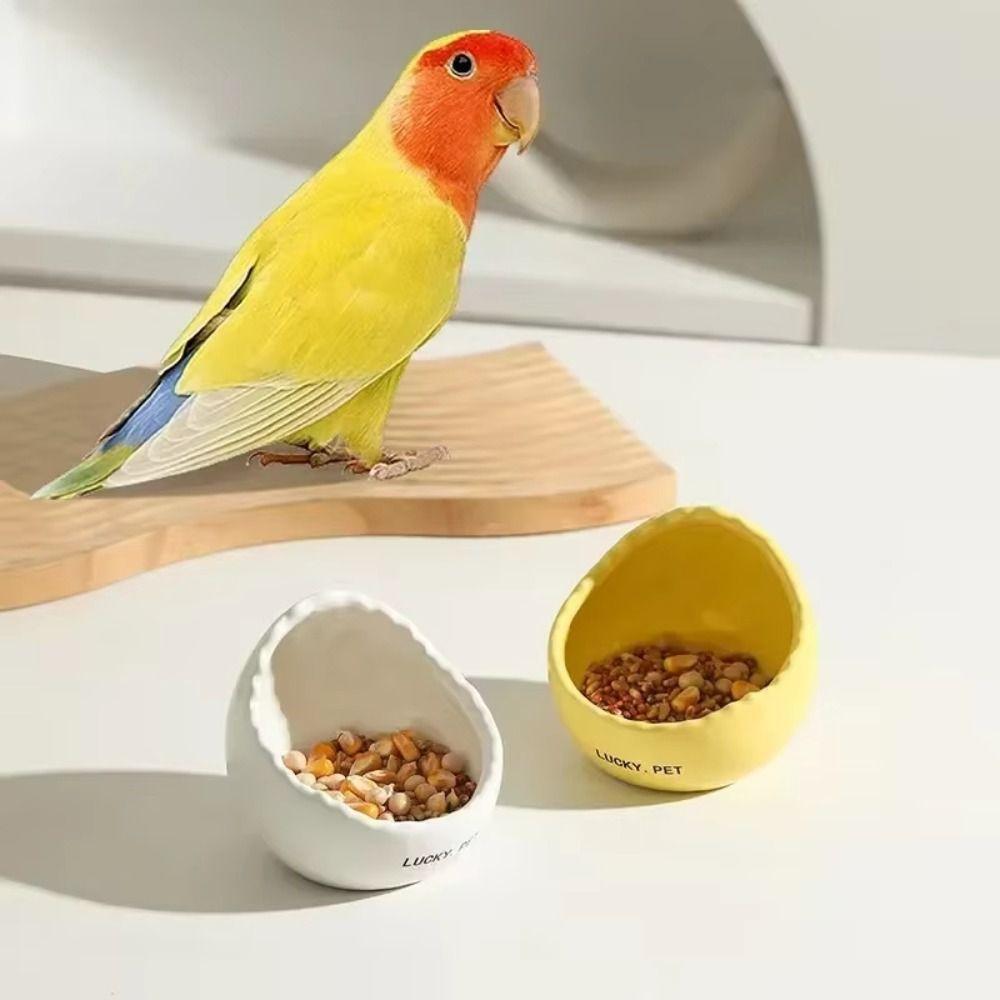 

Ceramic Feeder Bird Bowl Creative Bird Food Container Parrot Bird Food Bowl Birds білий