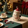 Festive Desktop Ornament Christmas Themed Storage Jar with Airtight Lid, Decorative Gingerbread Man Kitchen Countertop Decoration Cookie Canister,