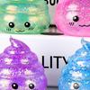 Cartoon Poop Fidget Toy Stress Relief Glitter Prank Poo Squeeze Sensory Pinch Toy Kids Adults Soft Calming Stress Ball Toy
