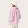 Li Ning Sports Lifestyle Series Faux Rabbit Fur Warm Plush Collar Windproof Casual Comfortable Versatile Fleece Jacket Women Jackets AFDUC96-4