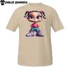 Chibi Girl Tee – Sassy Cartoon Character with Big Sneakers & Attitude