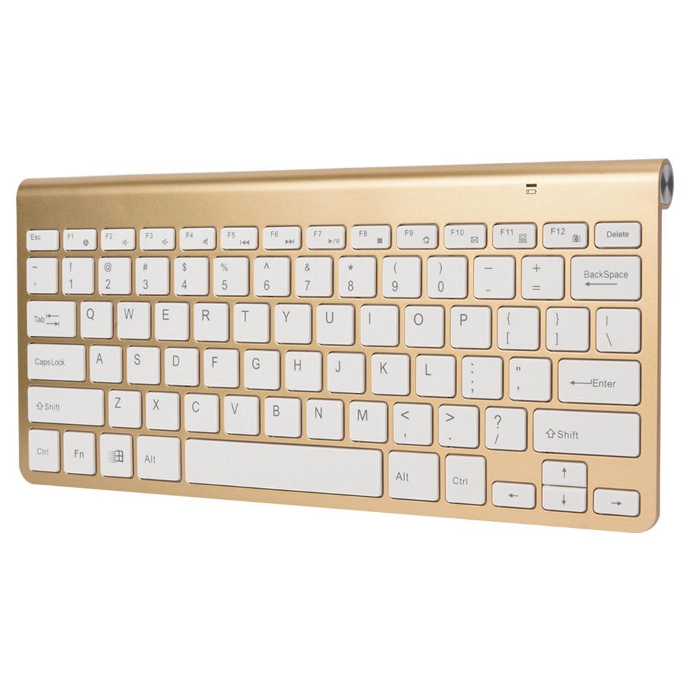 

KM-801 Slim Mini 2.4G Wireless Keyboard Pen Mouse Set for Notebook Desktop Smart TV(Gold+Red)