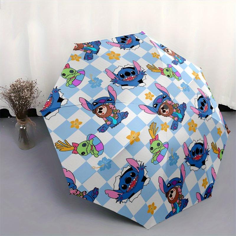 Stitch, Lilo Automatic Opening and Closing Umbrella, Compact Travel Umbrella, Lightweight and Portable, Suitable for Beach Commuting Busines