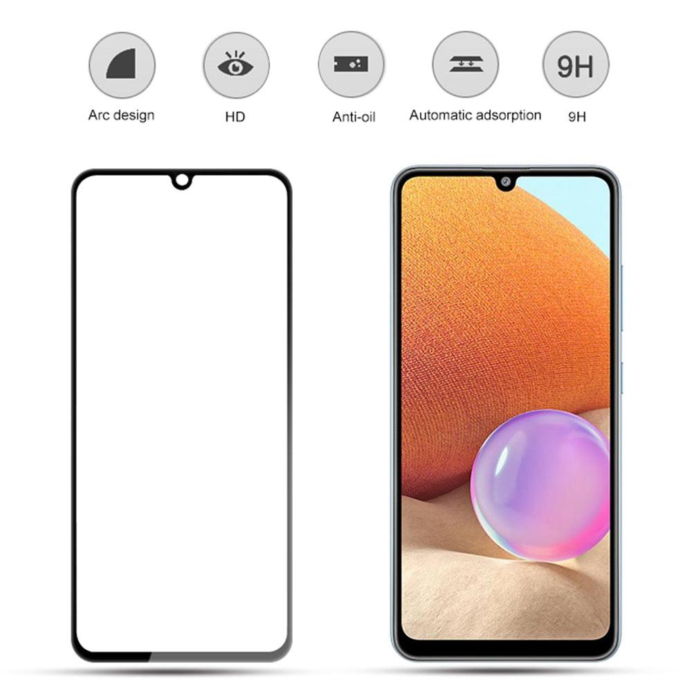MOCOLO Silk Print HD Full Screen Coverage 9H Hardness Full Glue Tempered Glass Protector for Samsung Galaxy A32 4G (EU Version)