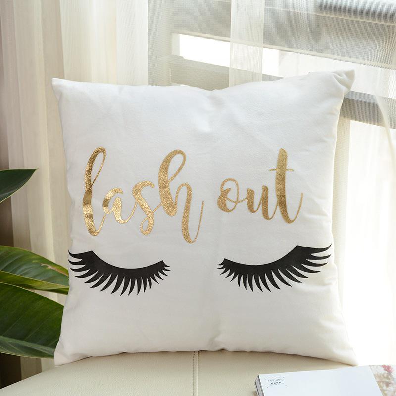 

Подушка для дивана с золотистым модным принтом - Стильная подушка для гостиной 45x45 cm