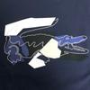 Used LACOSTE 22SS Stitch & Print Crocodile Sweatshirt Navy M