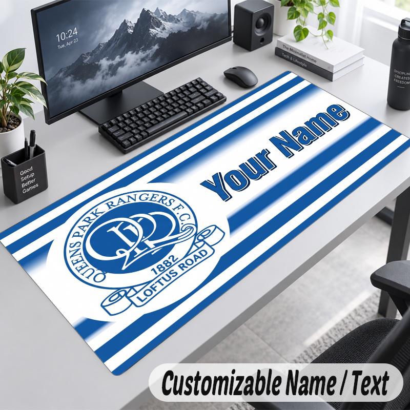 Queens Park Rangers _ QPR Personalized Large Mouse Pad Custom Name Text Extended Desk Mat Gaming Mousepad