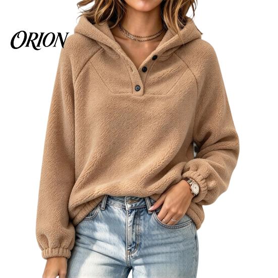 Oversized Hoodies for Women Autumn Winter Hoodie Women, Pullover Sweatshirt, Long Solid Color Fall Tops Sleeve Fleece Lined Hooded Casual Daily Wear