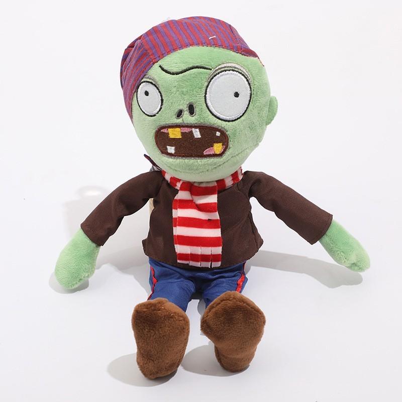 Plants Vs Zombies Sports Newspaper Roadblock Iron Bucket Zombie Plush Toy Doll For Kids And Collectors