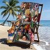 Custom Name Personalized Dragon Ball Print Beach Towel, for Trip Camping Beach Party Home Decor, Birthday Gift for Family & Friends