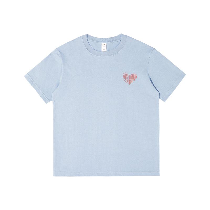 Short-sleeved Men's Summer Students Korean Version of The Casual Loose Round Neck Yankee Printing Wild Harajuku Wind Tops Trend Women