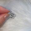 Fashion versatile plain ring earrings niche design high-end stud earrings women's cold wind ear buckle zircon earrings earrings