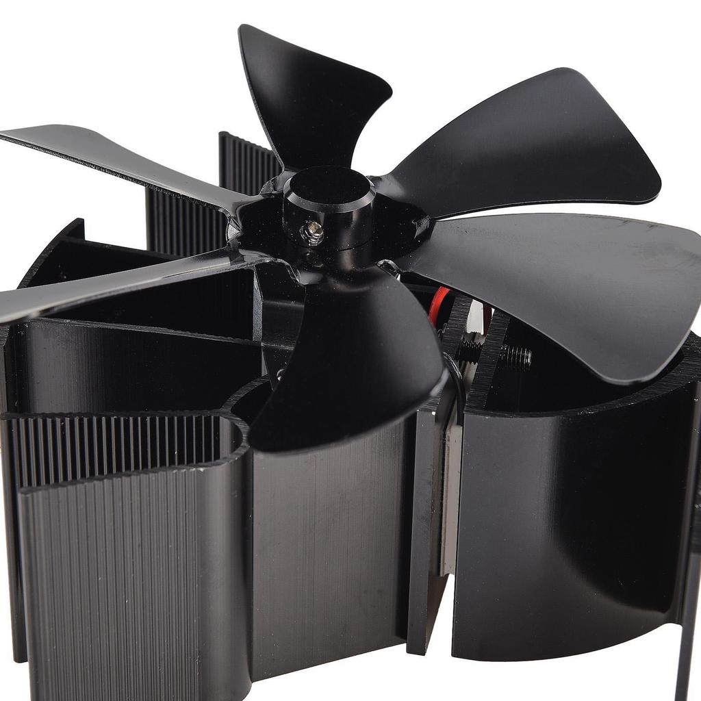 Stove Fan 6 Blade Mini Fireplace Fan Heat Powered Wood Stove Fan