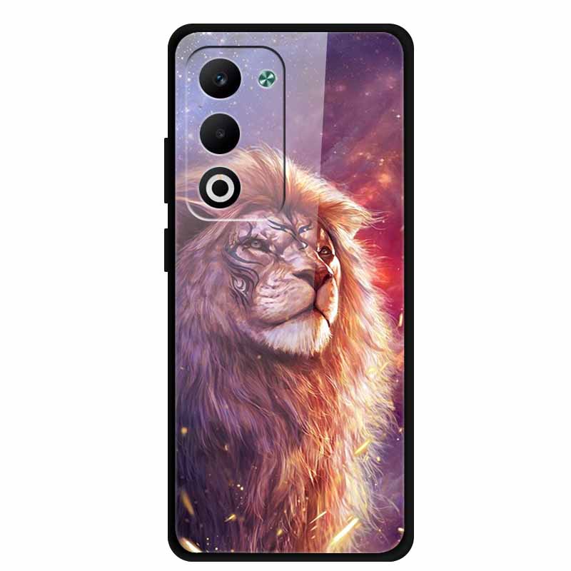 Glass Back Cover For Oppo A5 5G 2025 Phone Case 6.67" Hard Tempered Glass Case For Oppo A5i Pro 4G Case A5iPro Soft Bumper Shell