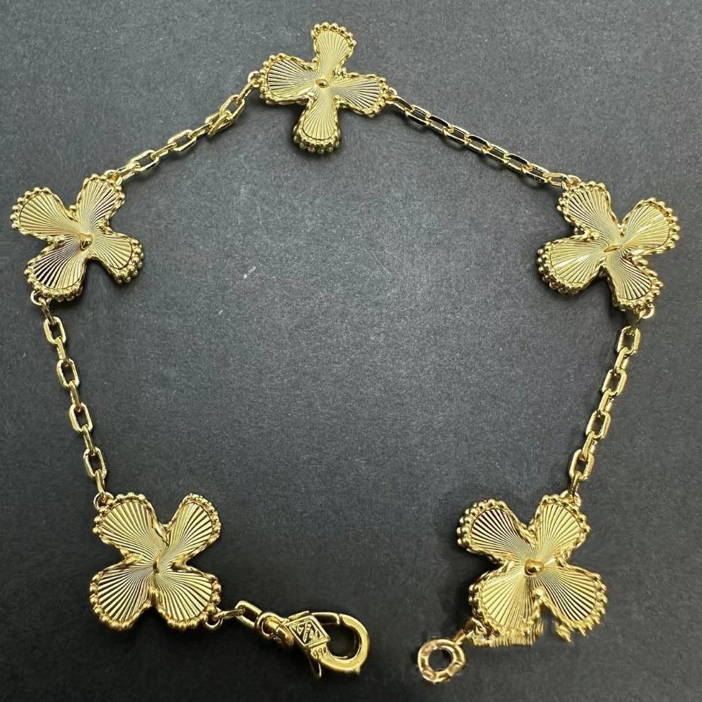 High Version Four-leaf Clover Bracelet Female Mother-of-pearl Agate Five-flower Ladies Bracelet