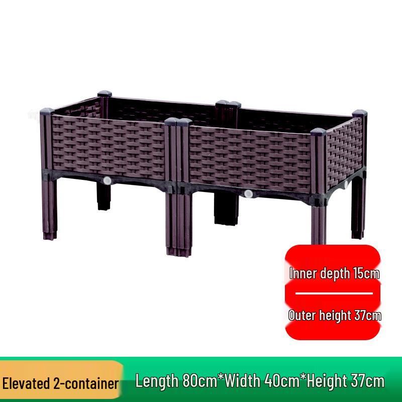 Extra Large Plastic Raised Vegetable & Flower Planter for Balcony/Courtyard