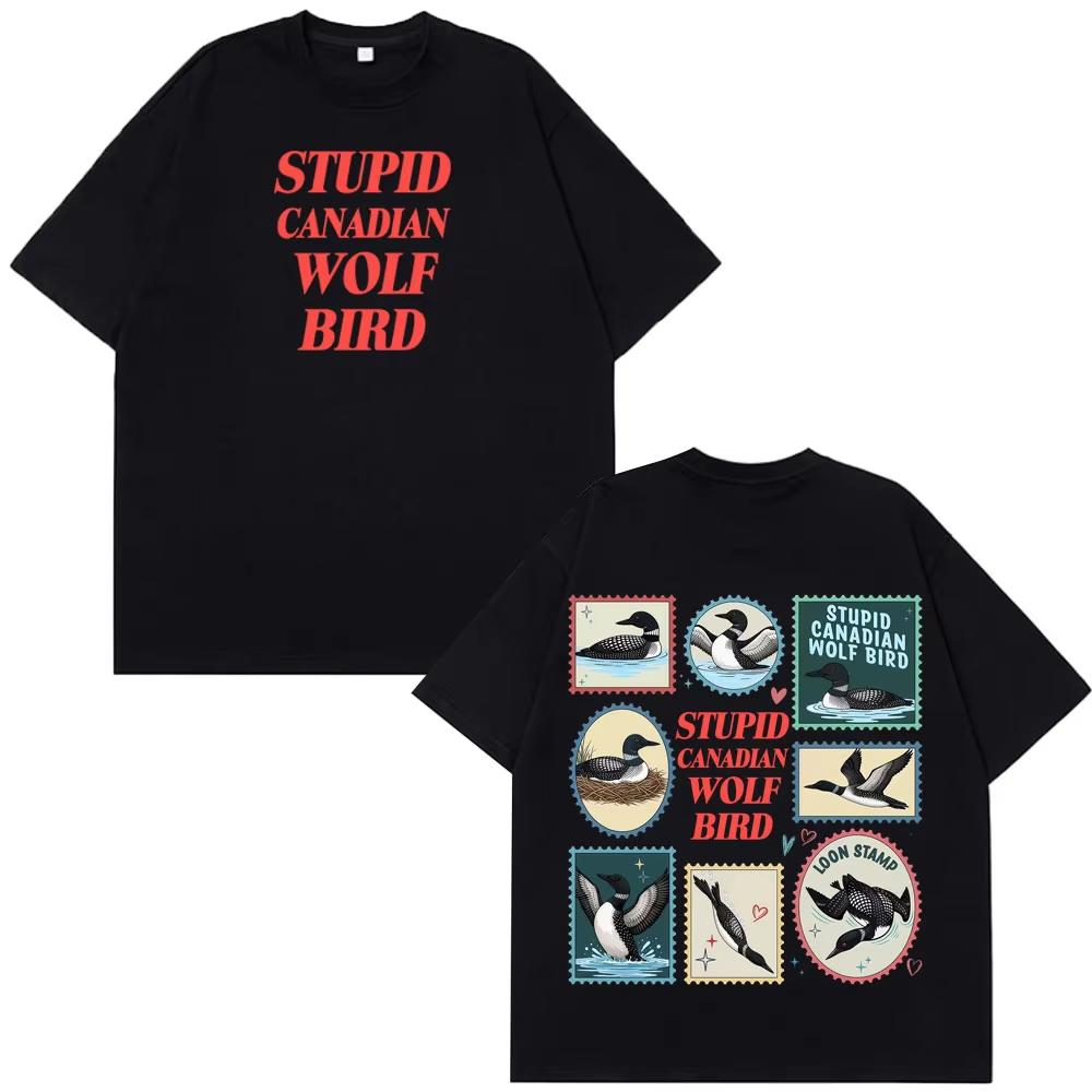 

Heated Rivalry Stupid Canadian Wolf Bird Funny Meme Tshirt Men Women Hiphop Aesthetic Tshirts Cotton Casual Tshirt Top 2XL