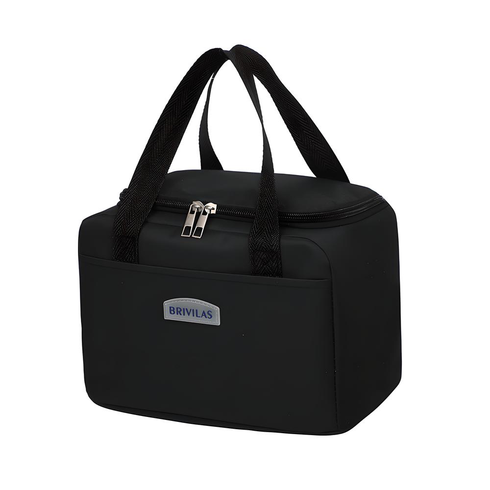 Tragbare Isolierte Thermische Lunchtaschen Tasche Reißverschlussversiegelung Große Kapazität Pendeln Büro Outdoor Picknick Schule Brunch Tragetasche