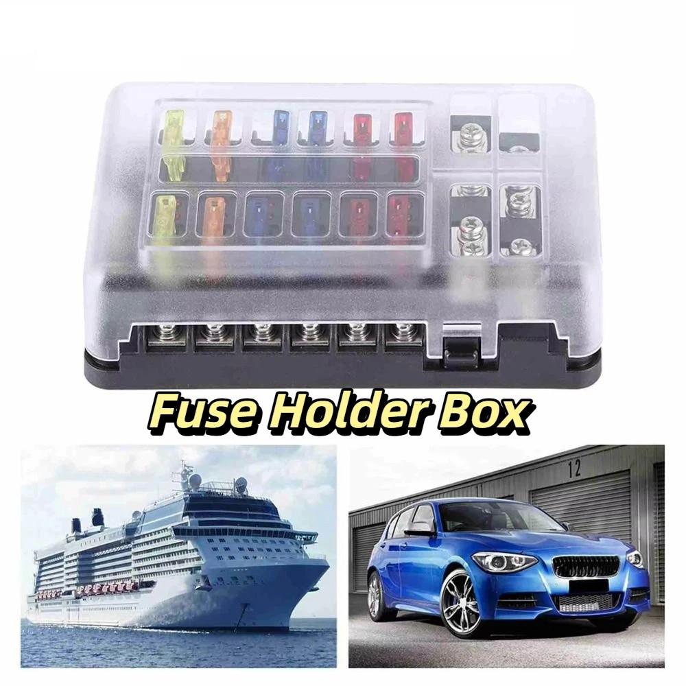 Waterproof Protection Fuse Box Holder 12-Way Circuit Fuse Holder Box Fuse Block  Truck Application