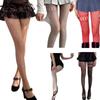 Women's Aesthetic Irregular Fishnet Tights Hollowed Mesh Stockings Heart Striped Patterned Lace Sheer Pantyhose Lingerie