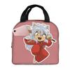 Dog Demon Retro Chibi Manga Inuyasha Insulated Lunch Bag for Women Children Portable Food Boxes Thermal Lunch Box Tote