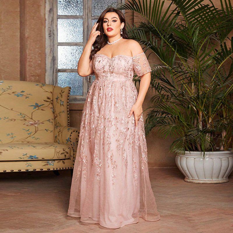 

Plus Size Evening Party Dress Wedding Dress Formal Dress for Curvy Figures Picture Color--Al2959 0 XL