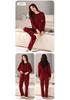 100% Cotton Women's Red Pajamas - Spring/Fall Wedding Year of the Rat Long Sleeve Plus Size Set