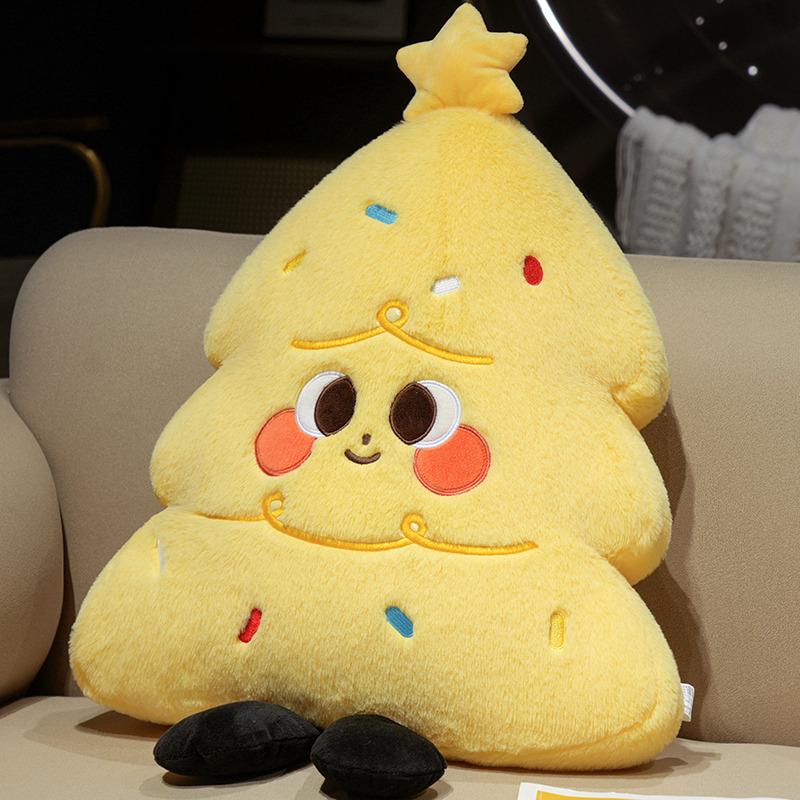 Cute Ins Wind Christmas Tree Throw Pillow Plush Toy Ice Cream Small Eye Doll Girl Throw Pillow Nap Pillow
