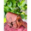 Vintage Saddle Bag Genuine Goat Hygienic Leather Brown Messenger Shoulder
