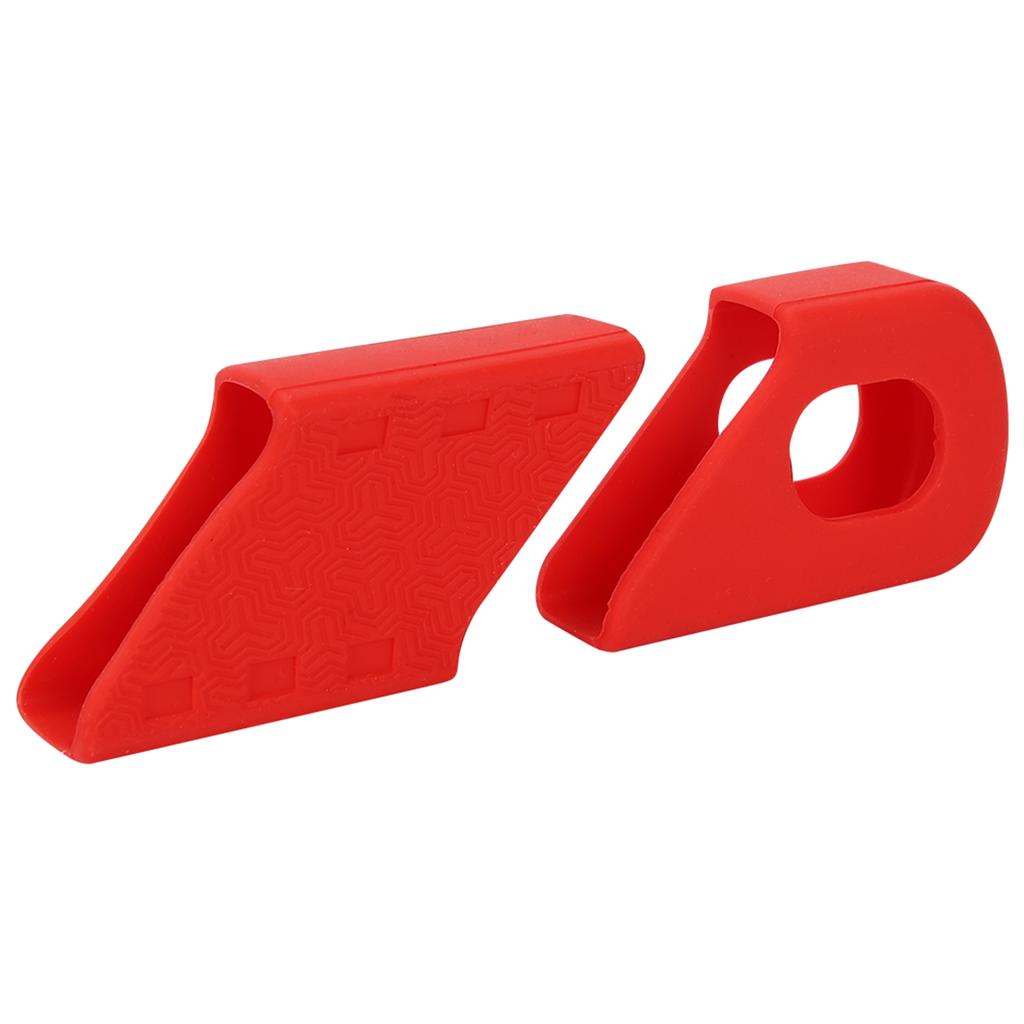 4PCS Silicone Bike Crank Sleeve Arm Boots Protector Accessory (Red)