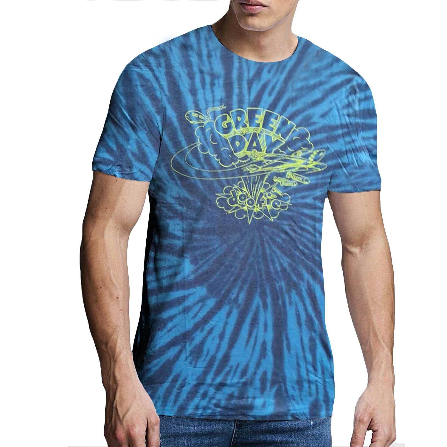 Green Day Unisex T-Shirt: Dookie Line Art (Wash Collection) M