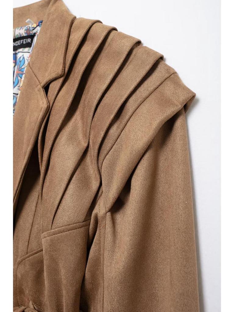 Autumn Women's Street Fashion Lace-up Waist-Cinching Jacket 