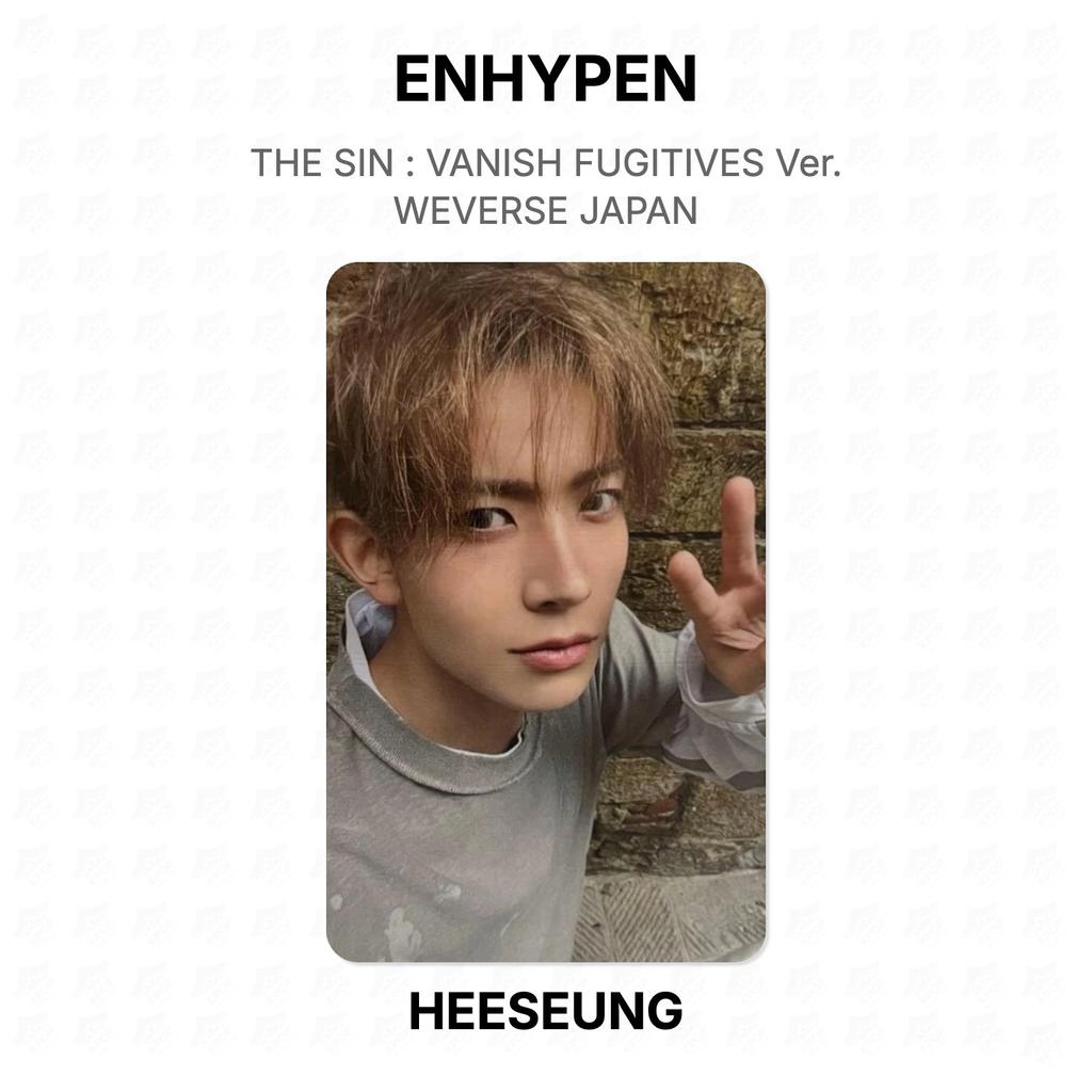 ENHYPEN DIE SÜNDE : VANISH FUGITIVES Version. WEVERSE JAPAN Offizielle Fotokarte