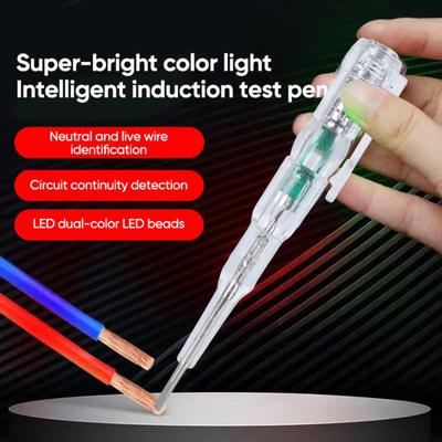 Intelligenter Spannungsprüfstift mit Selbsttest-Taste, zwei LED-Leuchten, Fehlerstrom-Sucher