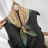 Elegant Ladies Soft Satin Square Scarf Fashionable Green Round Scarf Soft Woven Fashion Accessory Versatile Neck Wrap