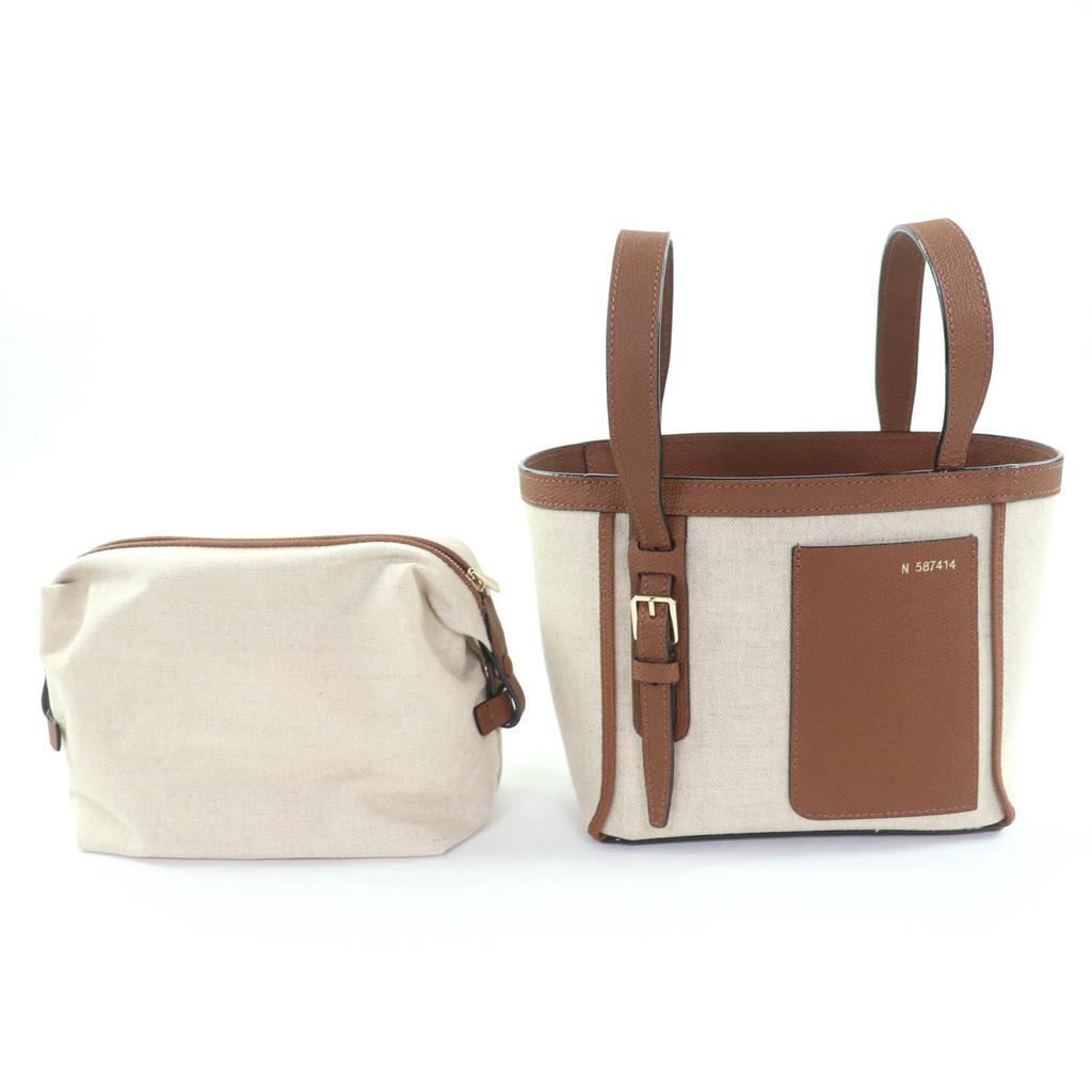 Ausgezeichnete Valextra Schultertasche Micro Bucket Bag 2-Wege Handtasche WBSF0086733 Gebraucht