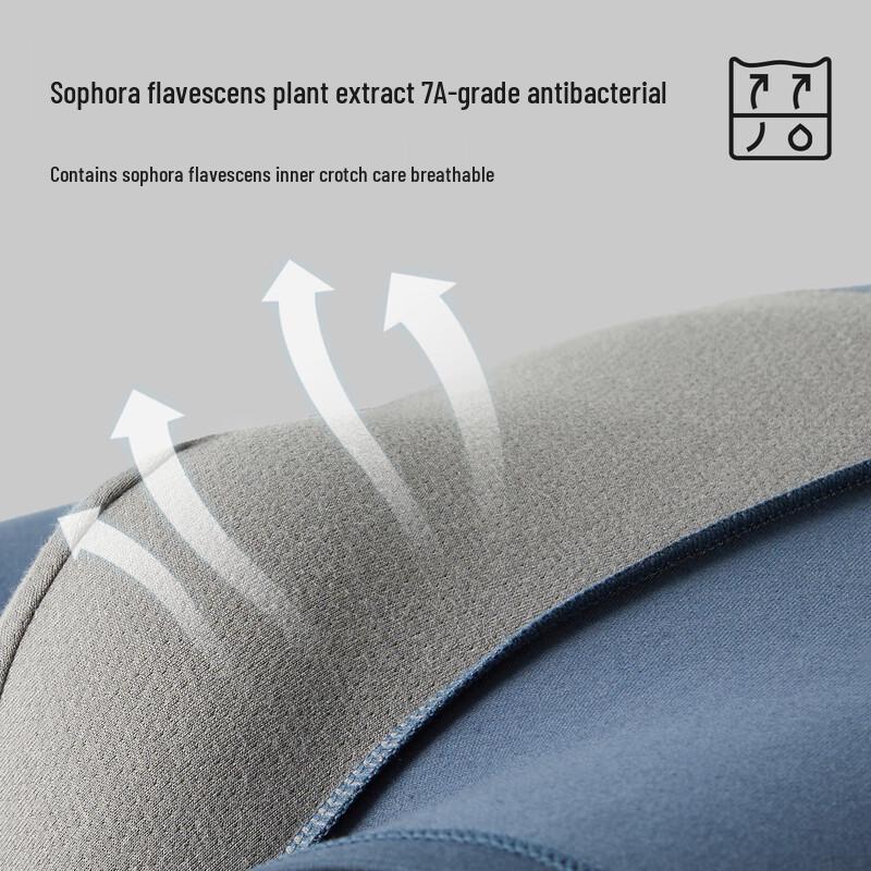 Maoren Men's 7A Kushen Care Antibacterial Cotton Boxer Briefs 4-Pack