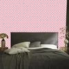 Checkerboard wallpaper, powder pink and white, subtle detail, 50x1000