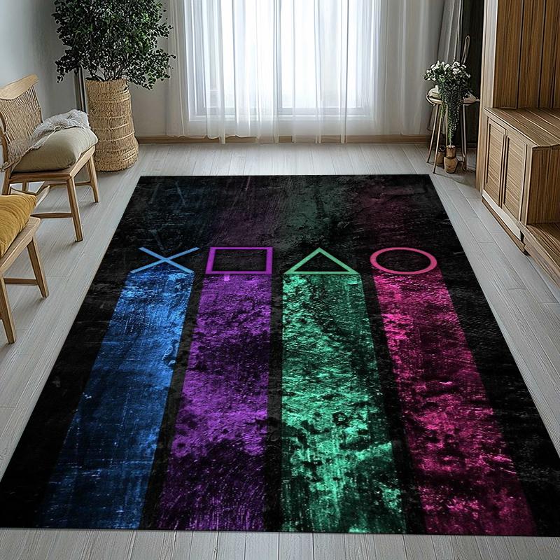 

Cartoon Game Gamer Zone Controller Logo Living Room Non-Slip Area Rug Soft Carpet for Bedroom Playroom Sofa,Home Decor Doormat 40x60cm