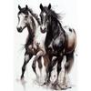 Horse Watercolor Canvas Oil Painting Prints Pictures Animal Horse Abstract Wall Art Posters Mural for Living Room Home Decor