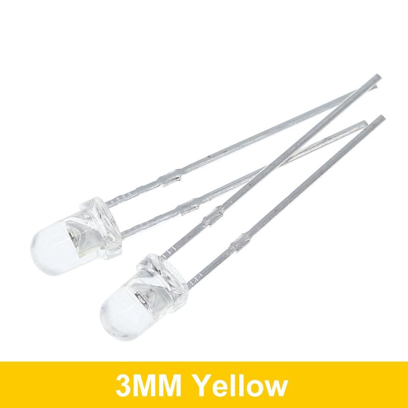 10/20/100PCS LED Transparent Round 3MM 5MM Super Bright Water Clear Green Red White Yellow Blue Light LED Bulbs Emitting Diode