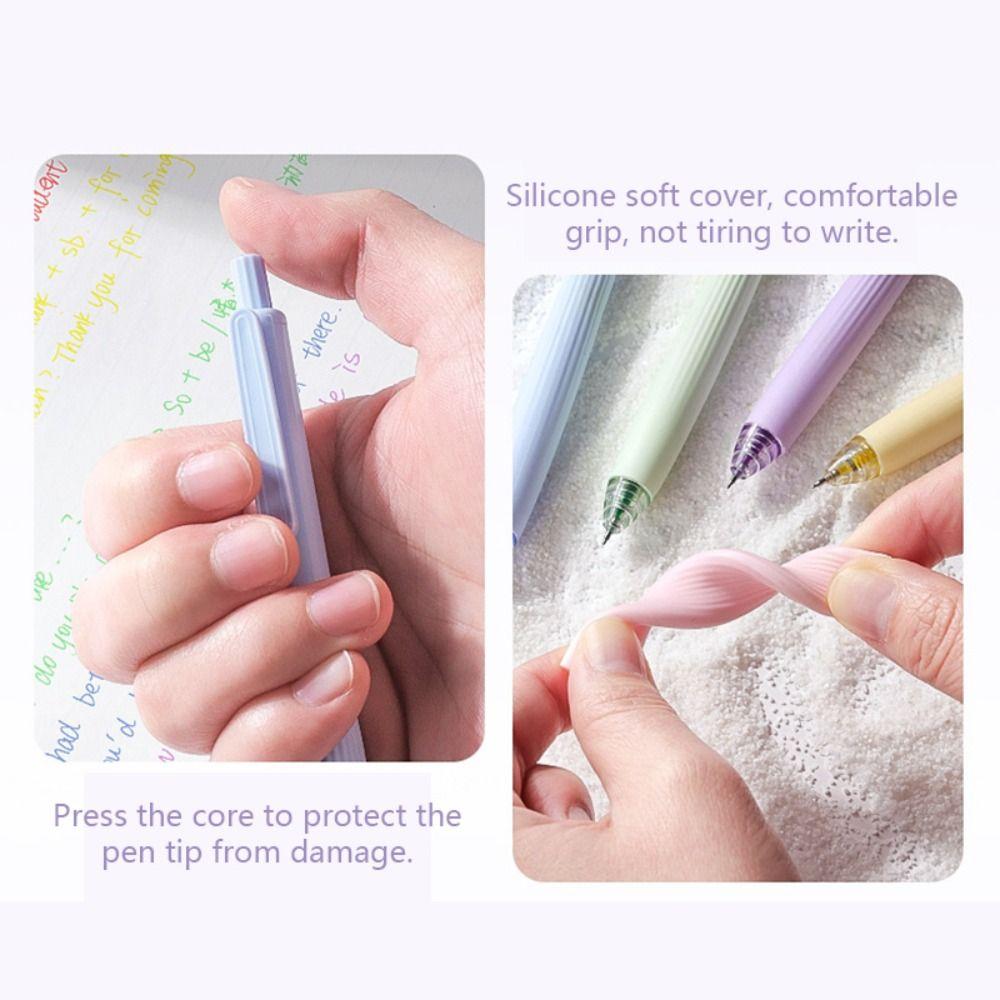 5PCS/Set Press Type Neutral Pen With Fragrant Writing Tools Fashion Ballpoint Pen  School Office