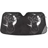 Black Leopard Car Windshield Sun Shade N Animal Skin Print Foldable UV Ray Sun Visor Protector Sunshade To Keep Your Vehicle Cool (55" X 27.6")