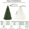 LED Ring Star Tree Topper: Low Voltage Flowing Waterfall Christmas Lights