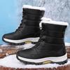 2025 Women's Cotton Snow Boots: High-Top, Lace-Up, Waterproof, Thick Sole, Perfect for Winter Hiking & Outdoor Sports.