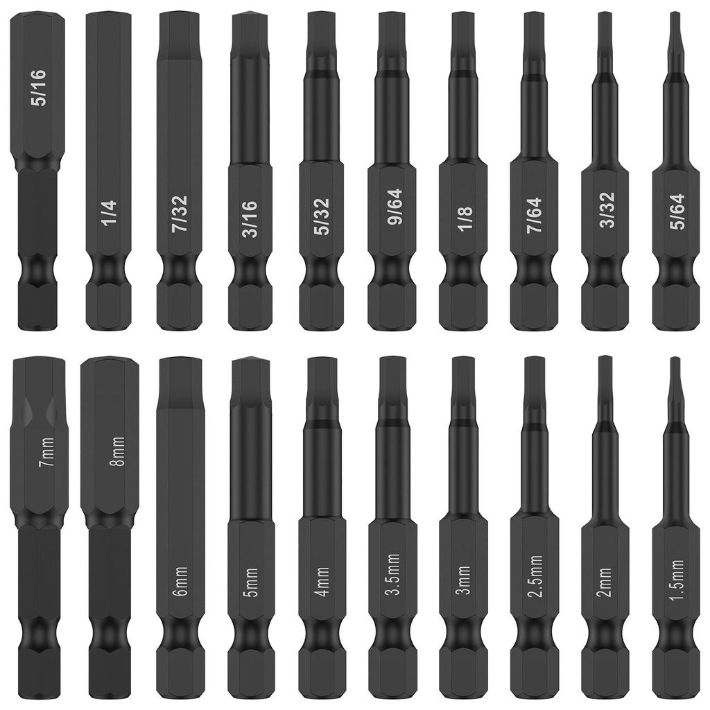 20Pcs Hexagon Head Drill Bits Internal Hexagon Wrench Drill Bit Set Wrench Screws Power Drilling Tools