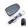 Hyundai IX35/45 New Santa Fe Genuine Leather Key Fob Cover - 3/4-Button Protection