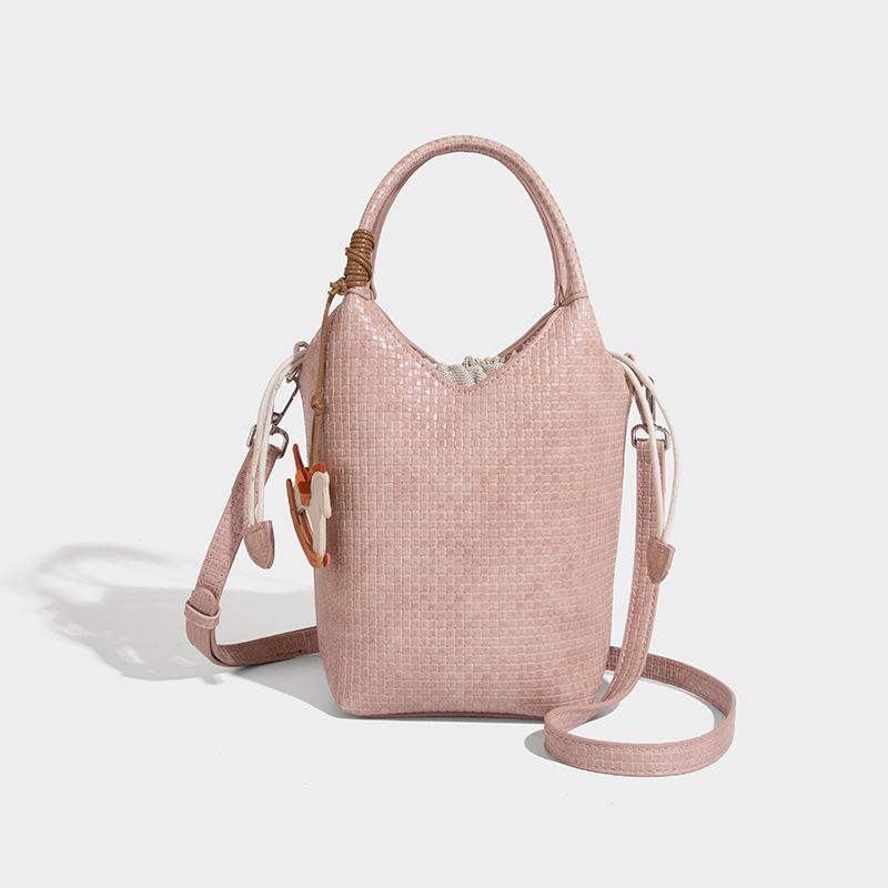 Foreign Trade Wholesale High-End Single Shoulder Bucket Bag 2025 New Versatile Underarm Bag Woven Large Capacity Commuter Women's Bag
